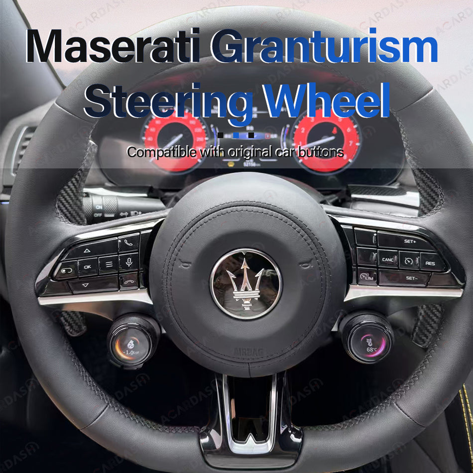 New Carbon Fiber Steering Wheel for Maserati GranTurismo GT/GC 2007-2022 year - ACARDASH Racing Design with Modern Controls