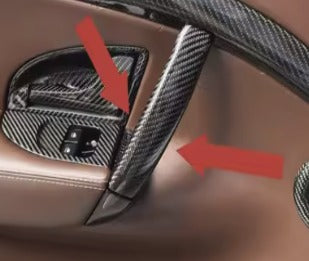 ACARDASH Carbon Fiber Inside Door Handle For Maserati Gran Turismo GT/GC With MC Logo